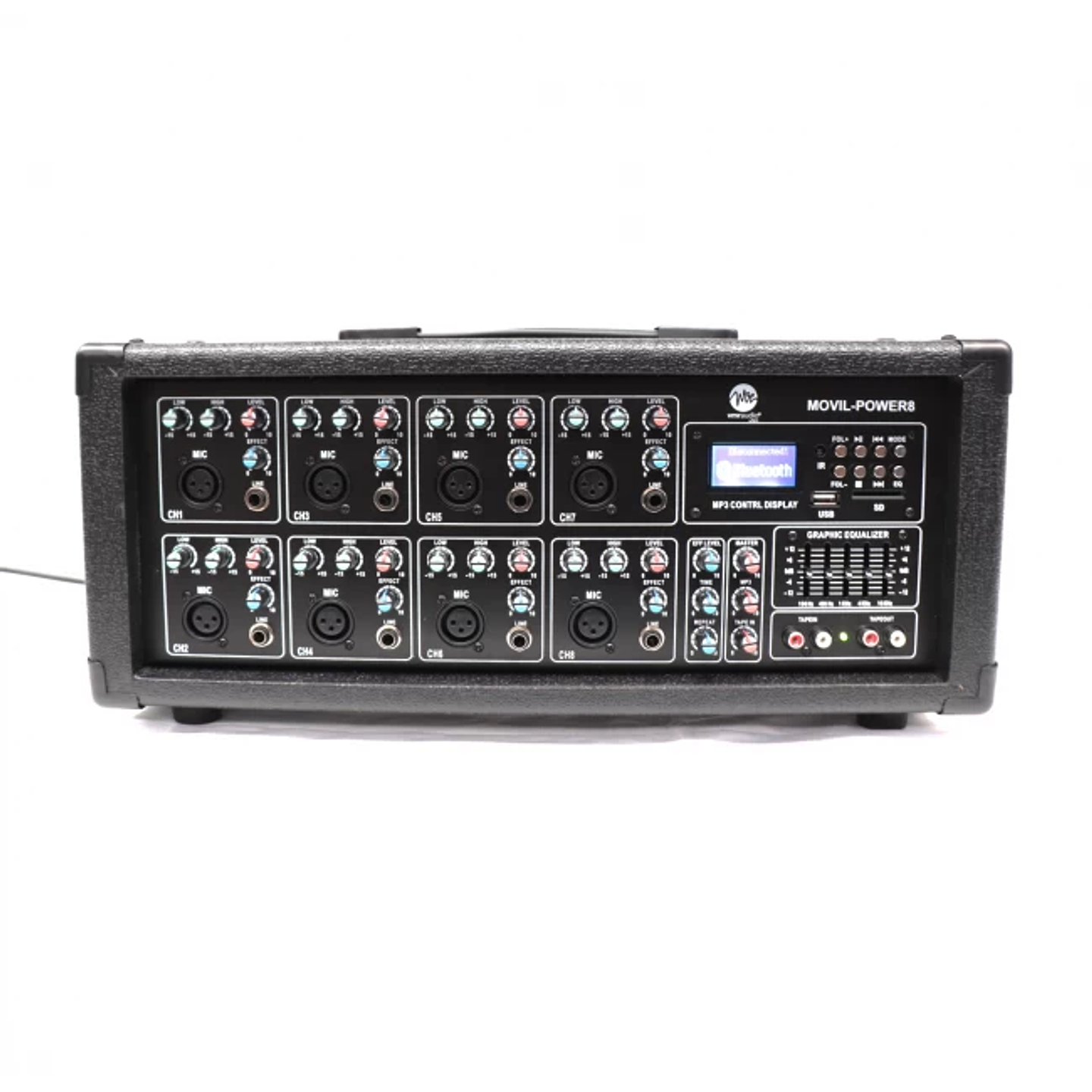 Consola potenciada de 8 canales con Bluetooth, FM y MP3 2