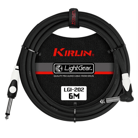 Cable Plug 6.3 a 6.3 en L Kirlin 6 Metros