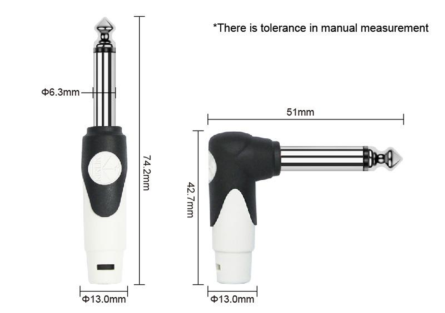 Cable Plug 6.3 a 6.3 en L Kirlin 6 Metros 4