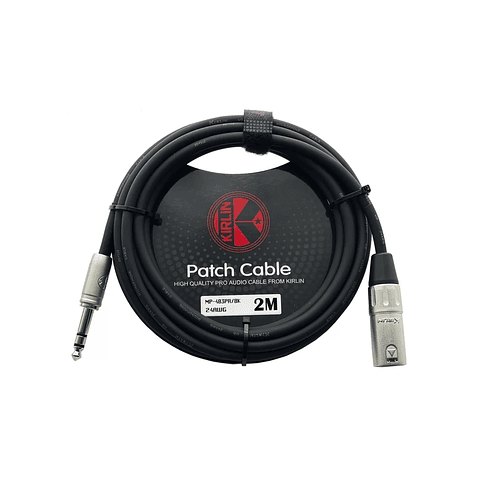 KIRLIN MP-483PR 2M CABLE AUDIO XLR (M) – 1/4 TRS PLUG