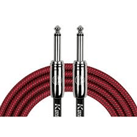 Cable Kirlin Plug a Plug Rojo Mallado 3 Metros