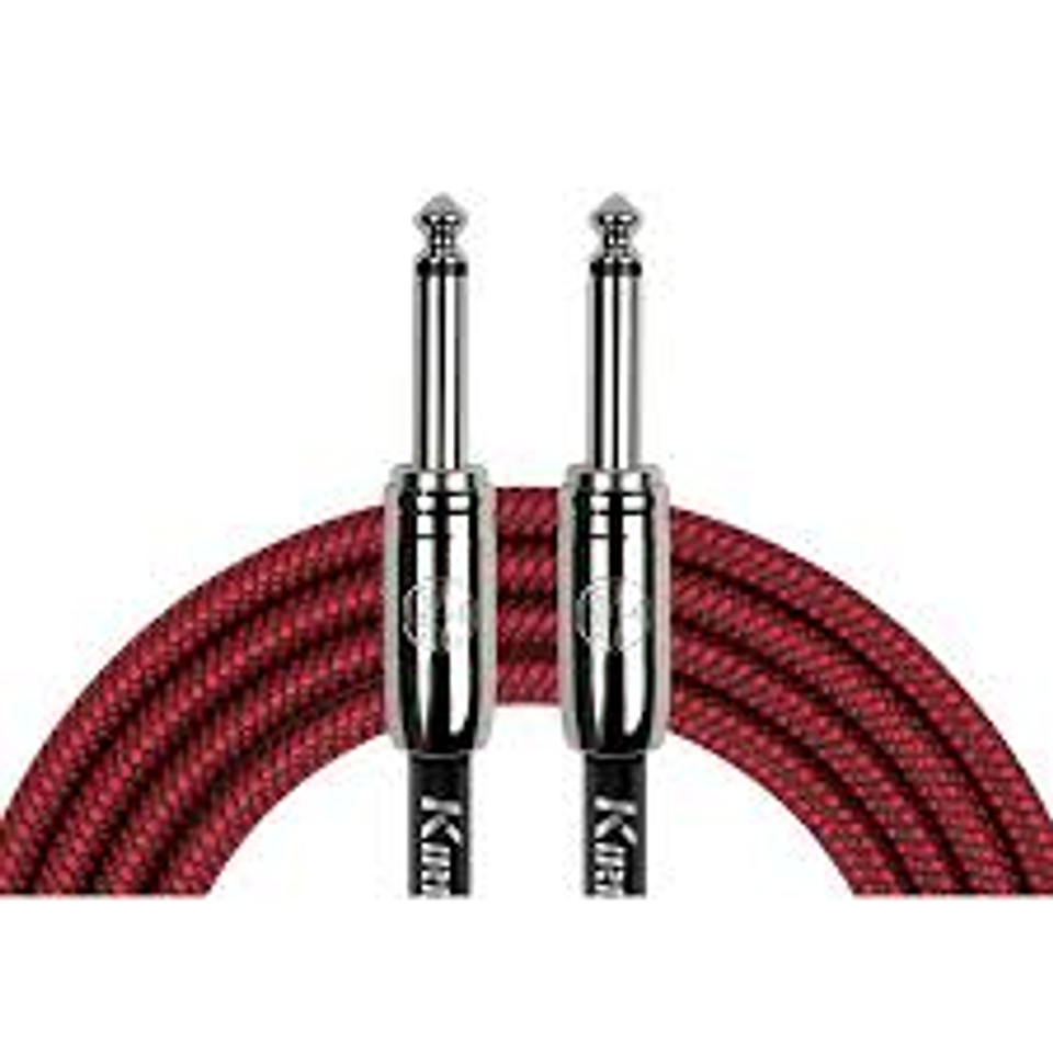 Cable Kirlin Plug a Plug Rojo Mallado 3 Metros 1