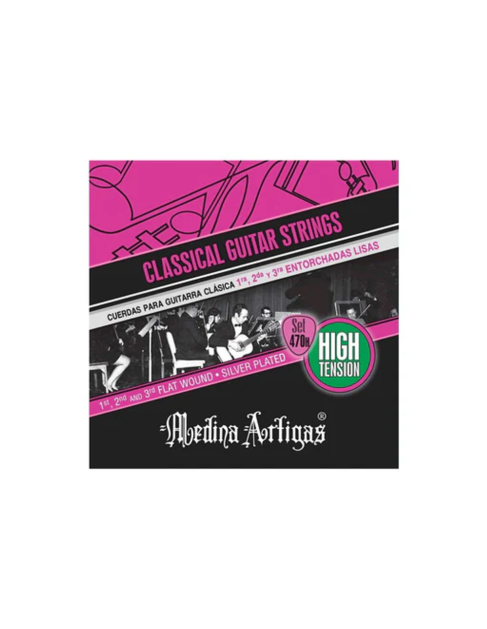 Cuerdas Guitarra Clasica Medina Artigas 470 High Tension Entorchadas Lisas 1