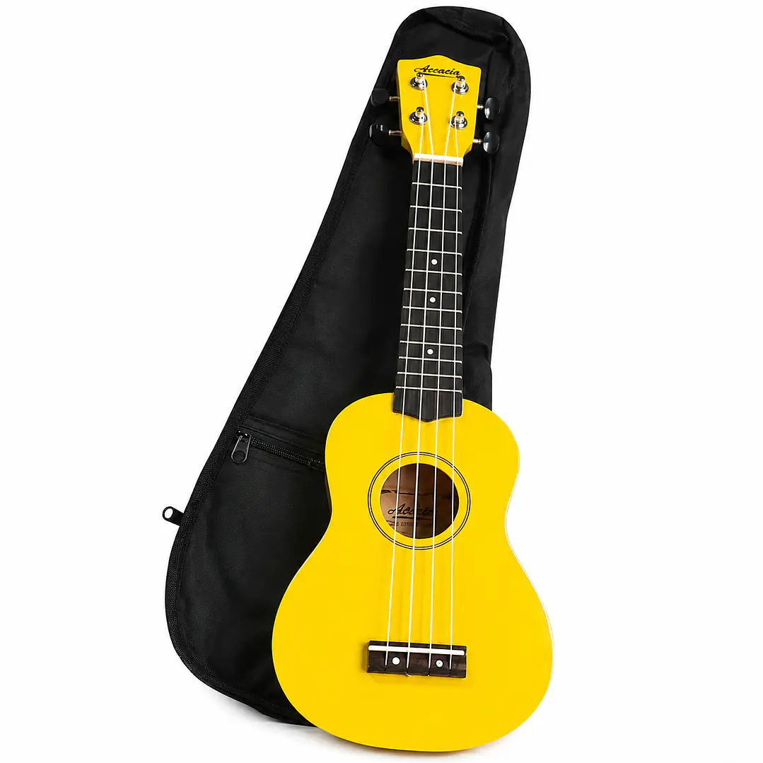 Ukelele Soprano Amarillo 21” con Funda 2