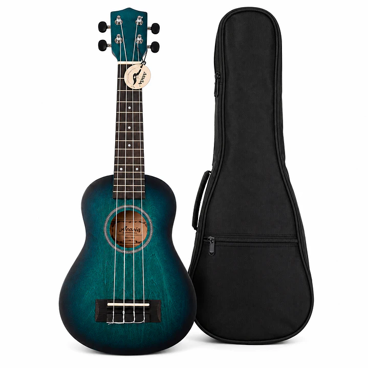 Ukelele Concierto 21” Verde Agua con Funda 2