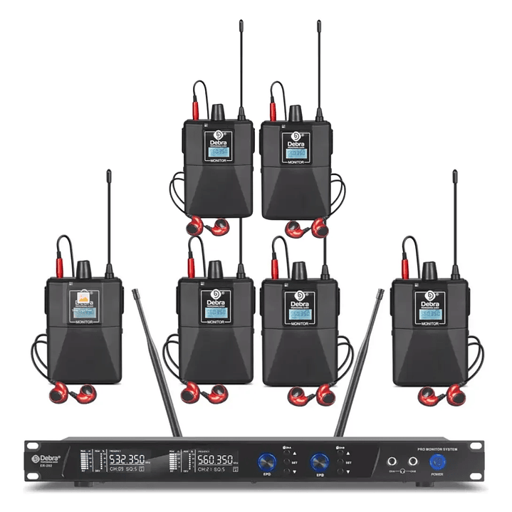 Debra ER202 Wireless In-Ear Monitor (6 receptores) 1