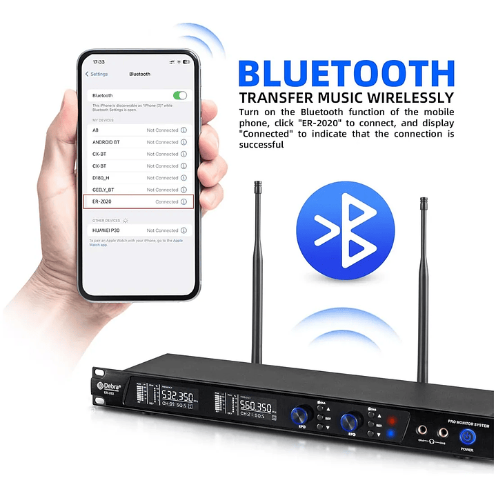 Debra ER202 Wireless In-Ear Monitor (4 receptores) 6