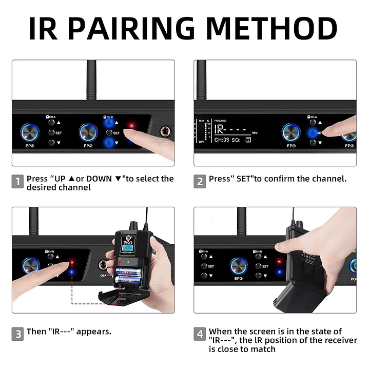 Debra ER202 Wireless In-Ear Monitor (4 receptores) 4