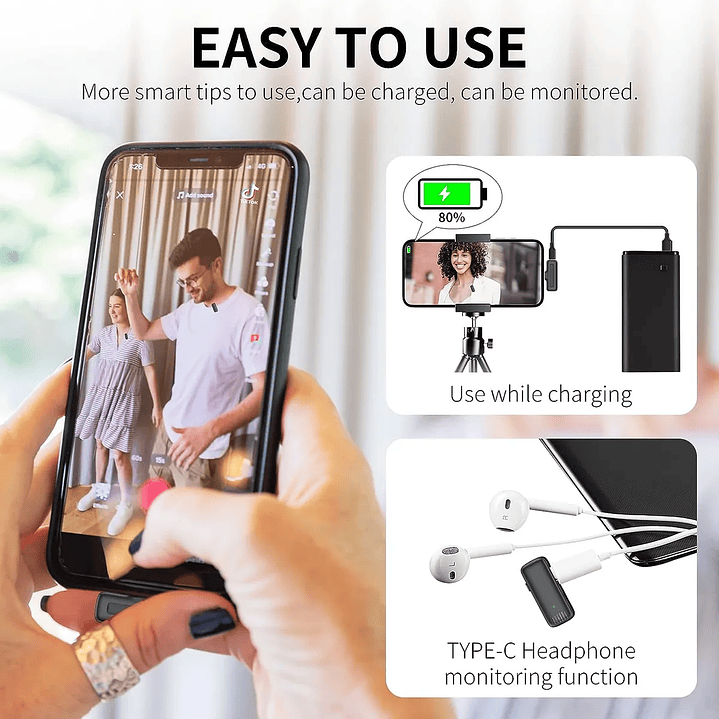 Micrófono Inalámbrico J13 Tipo C para celular 5