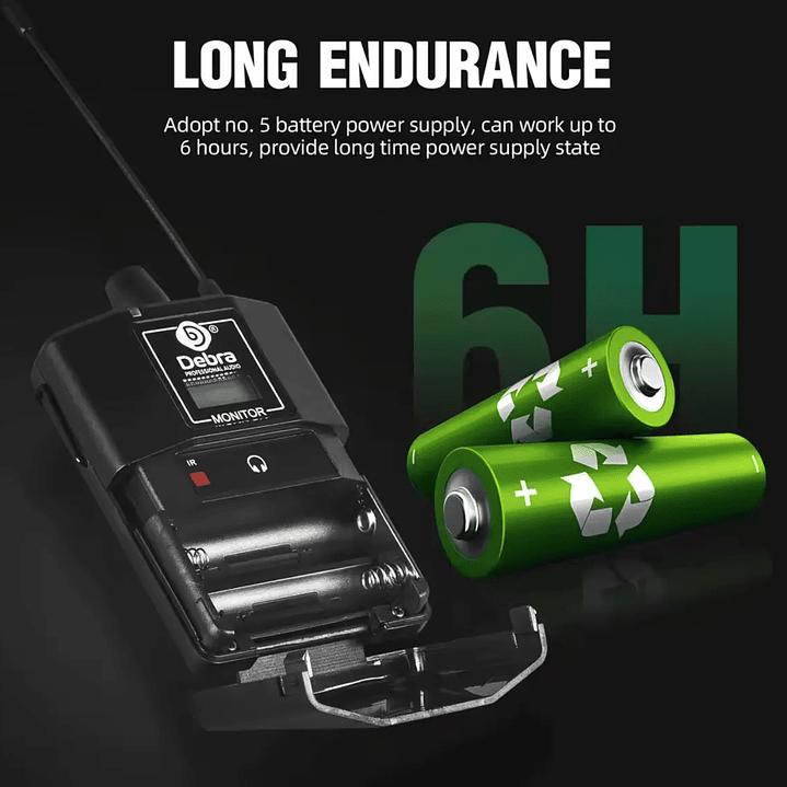 Receptor In Ear Debra Er-102 Bodypack Monitoreo Profesional 6