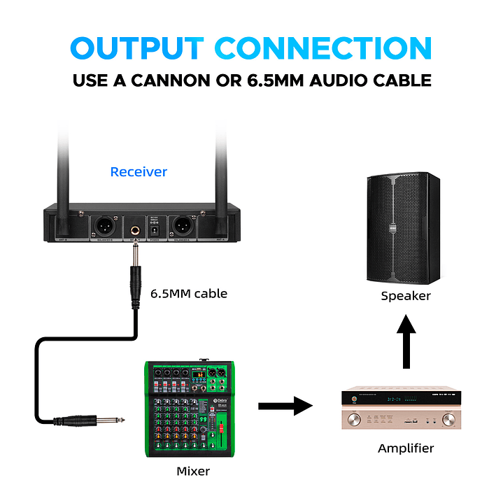 Debra DU2002 – Sistema de 2 Micrófonos Inalámbricos Profesionales (Doble Canal) 7