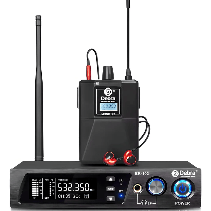 ER102 – Amplificador de audifonos, Receptor Inalámbrico de Audio Profesional (1 Receptor) 1