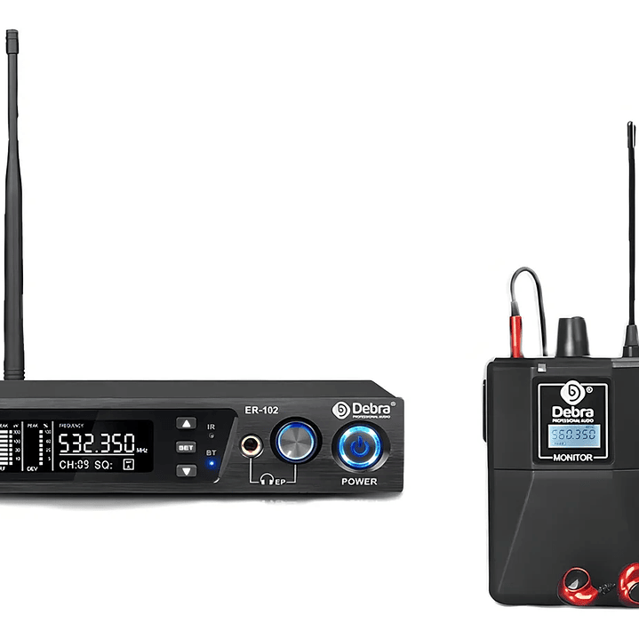 ER102 – Amplificador de audifonos, Receptor Inalámbrico de Audio Profesional (1 Receptor) 2