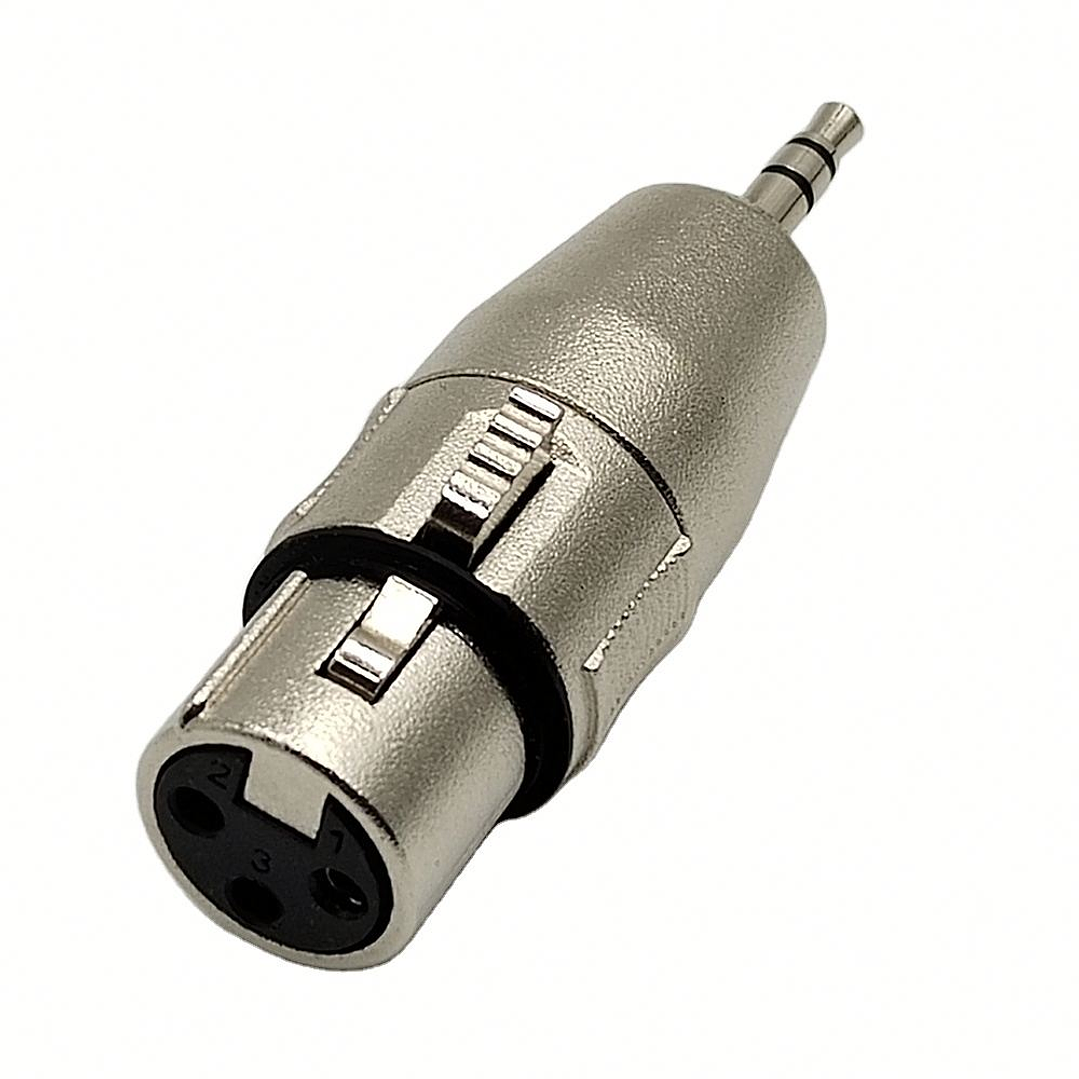 Adaptador XLR a 3.5 mm Estéreo | XLR Hembra 3 Pines a Jack 3.5 mm Macho para Micrófonos, Amplificadores de Audífonos y Monitores 5