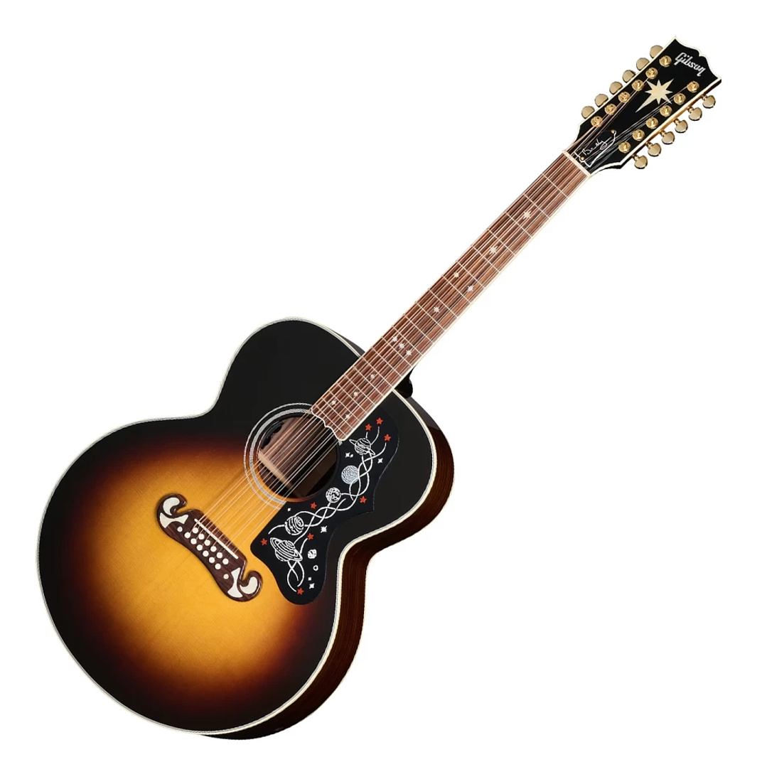 Guitarra Electroacústica Epiphone EJ-200 SE 12 Cuerdas con Tapa Sólida | Jumbo Profesional 1