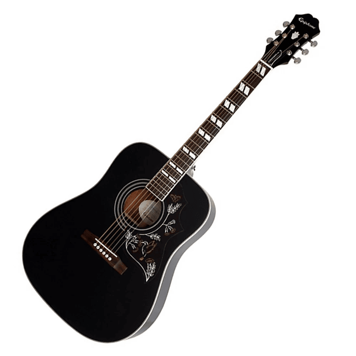 Guitarra Electroacústica Epiphone Hummingbird Studio Ebony | Tapa Maciza 1