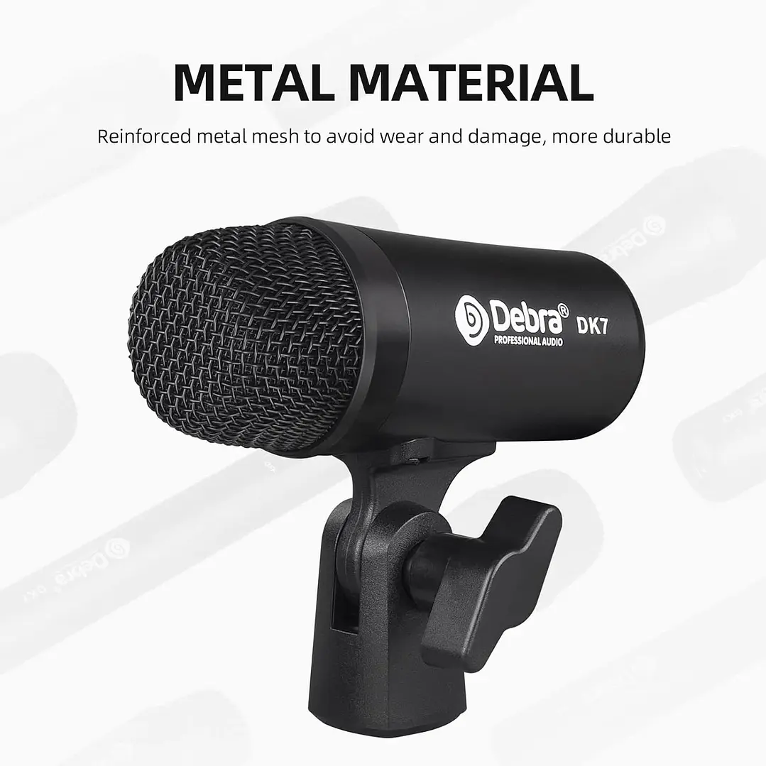 Kit Profesional Micrófonos para Batería DK7 7 Piezas XLR – Bombo, Caja, Toms y Overheads 4