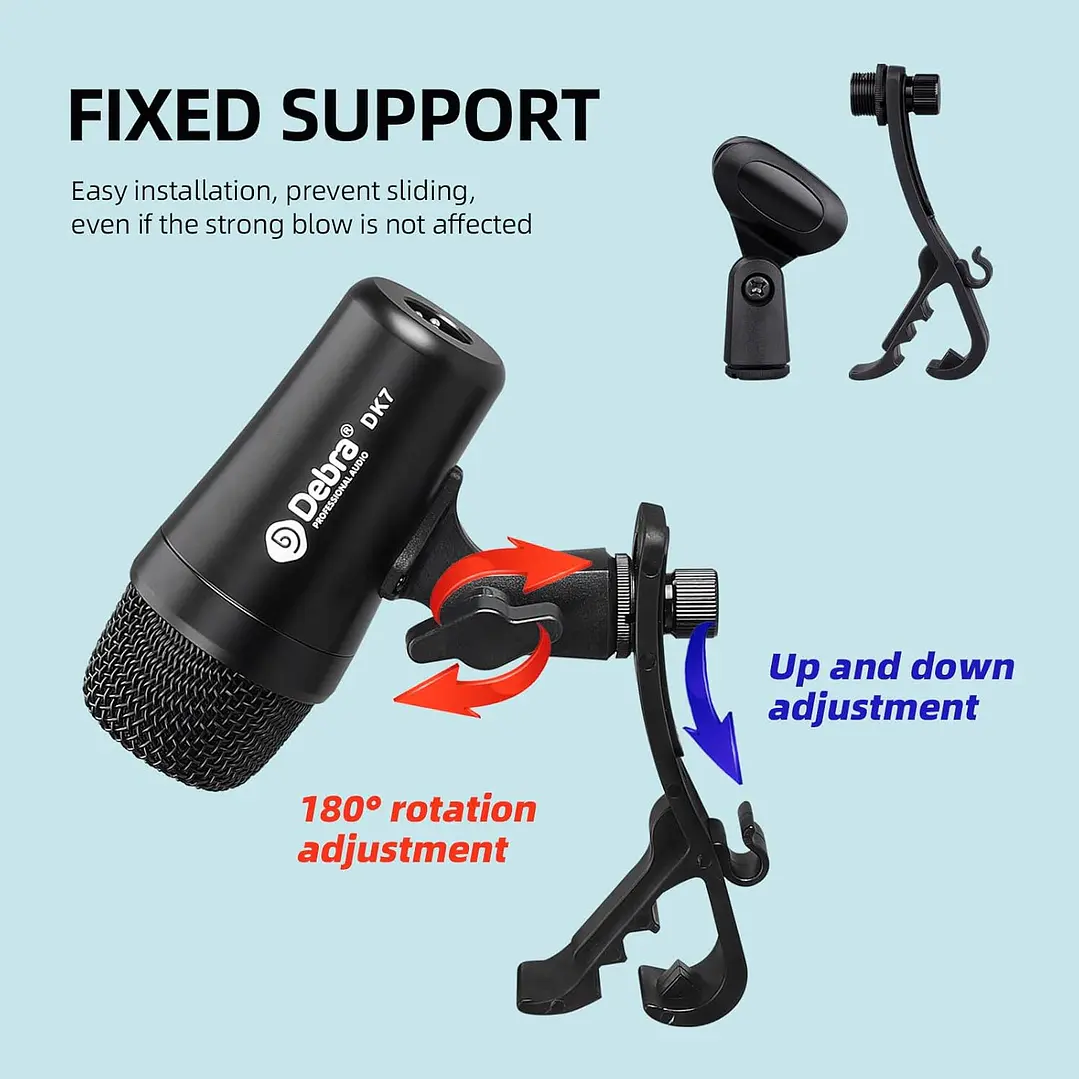 Kit Profesional Micrófonos para Batería DK7 7 Piezas XLR – Bombo, Caja, Toms y Overheads 7