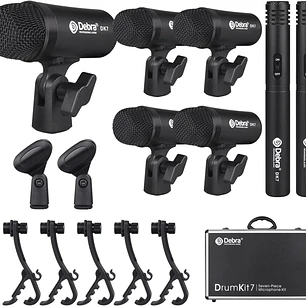 Kit Profesional Micrófonos para Batería DK7 7 Piezas XLR – Bombo, Caja, Toms y Overheads