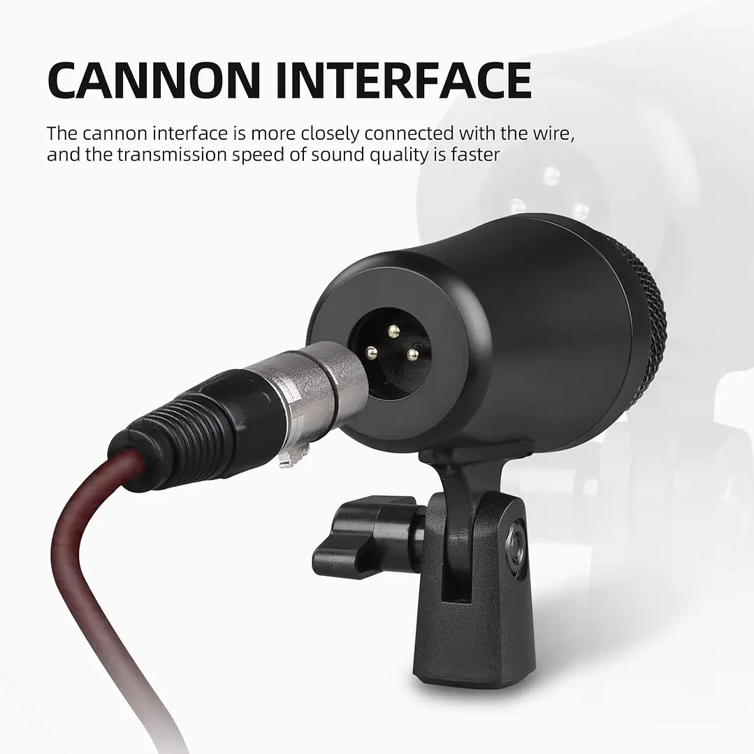 Kit Profesional Micrófonos para Batería DK7 7 Piezas XLR – Bombo, Caja, Toms y Overheads 6