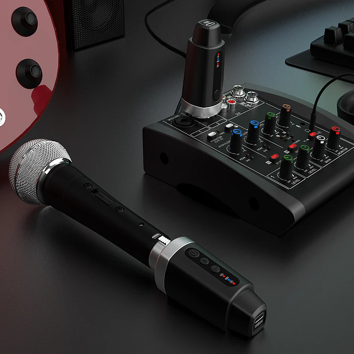 Sistema Inalámbrico M-VAVE para Micrófono XLR e instrumentos | Transmisor y Receptor Recargable 2