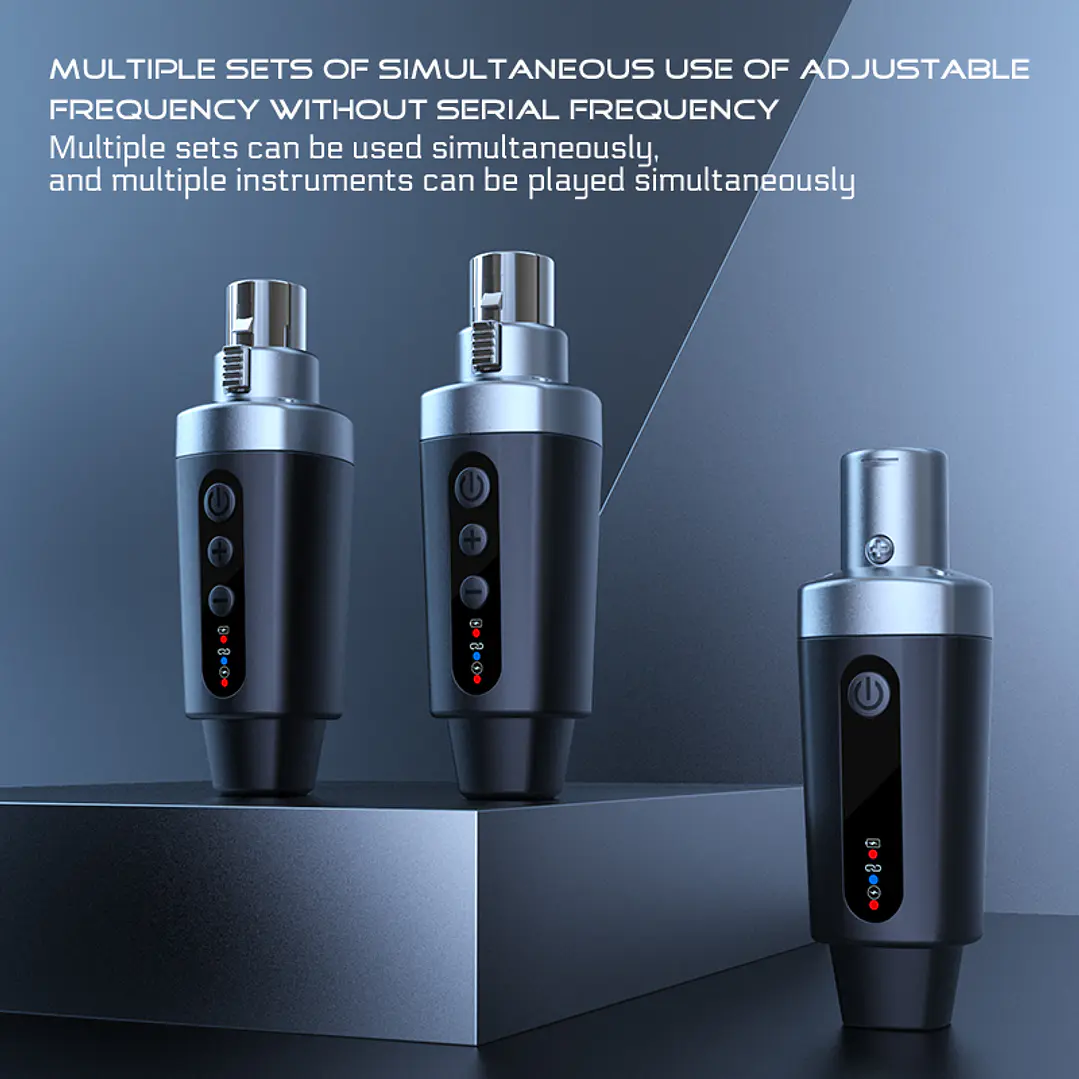 Sistema Inalámbrico M-VAVE para Micrófono XLR e instrumentos | Transmisor y Receptor Recargable 4