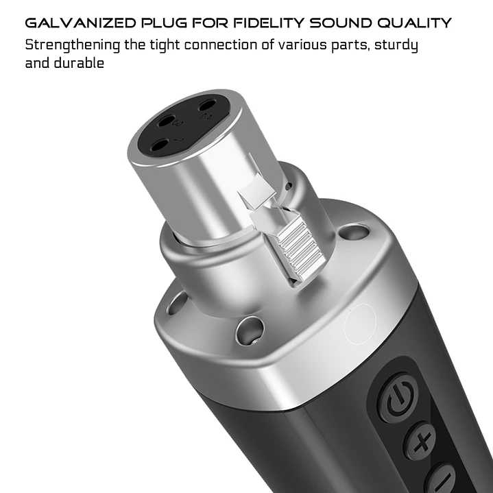 Sistema Inalámbrico M-VAVE para Micrófono XLR e instrumentos | Transmisor y Receptor Recargable 5