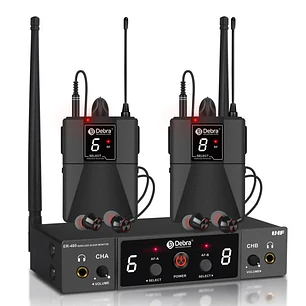 Monitor In Ear Inalámbrico Debra ER-480 UHF con 2 Receptores