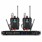 Sistema In Ear Inalámbrico DEBRA ER-202 con 2 Receptores | Monitor In Ear UHF Profesional - Miniatura 1
