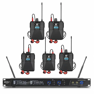 Sistema In Ear Inalámbrico DEBRA ER-202 UHF con 5 Receptores