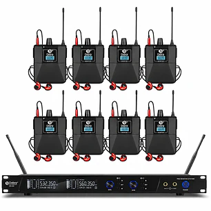 Sistema In Ear Inalámbrico DEBRA ER-202 UHF con 8 Receptores
