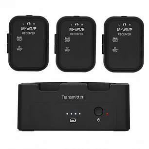 Sistema In Ear Inalámbrico M-VAVE WP-12 2.4 GHz con 3 Receptores