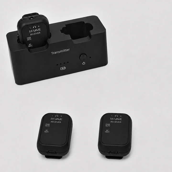 Sistema In Ear Inalámbrico M-VAVE WP-12 2.4 GHz con 3 Receptores 2