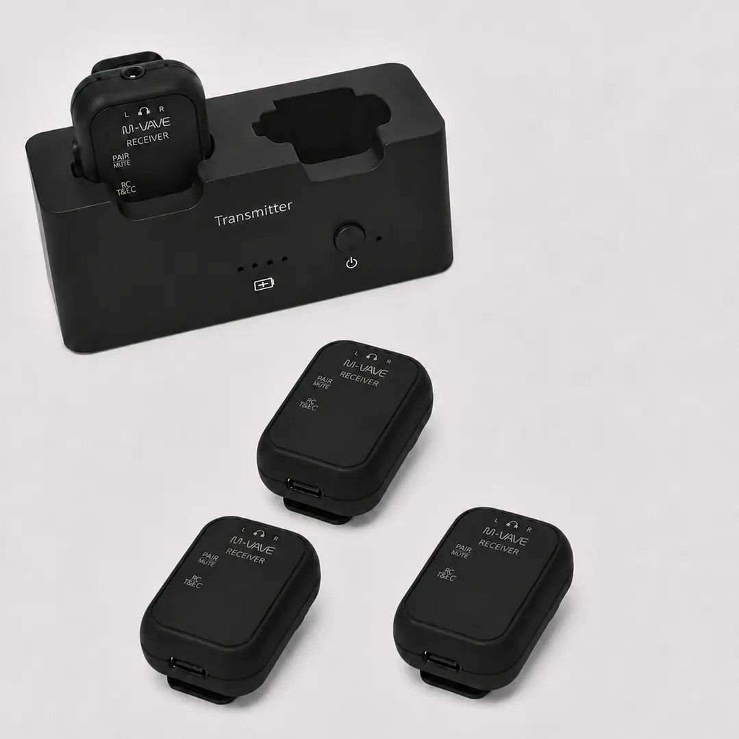 Sistema In Ear Inalámbrico M-VAVE WP-12 2.4 GHz con 4 Receptores 2