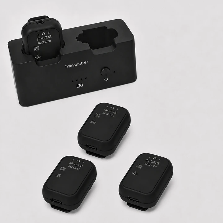 Sistema In Ear Inalámbrico M-VAVE WP-12 2.4 GHz con 4 Receptores 2