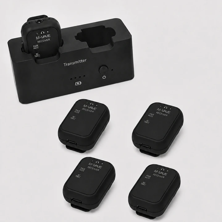 Sistema In Ear Inalámbrico M-VAVE WP-12 2.4 GHz con 5 Receptores 2