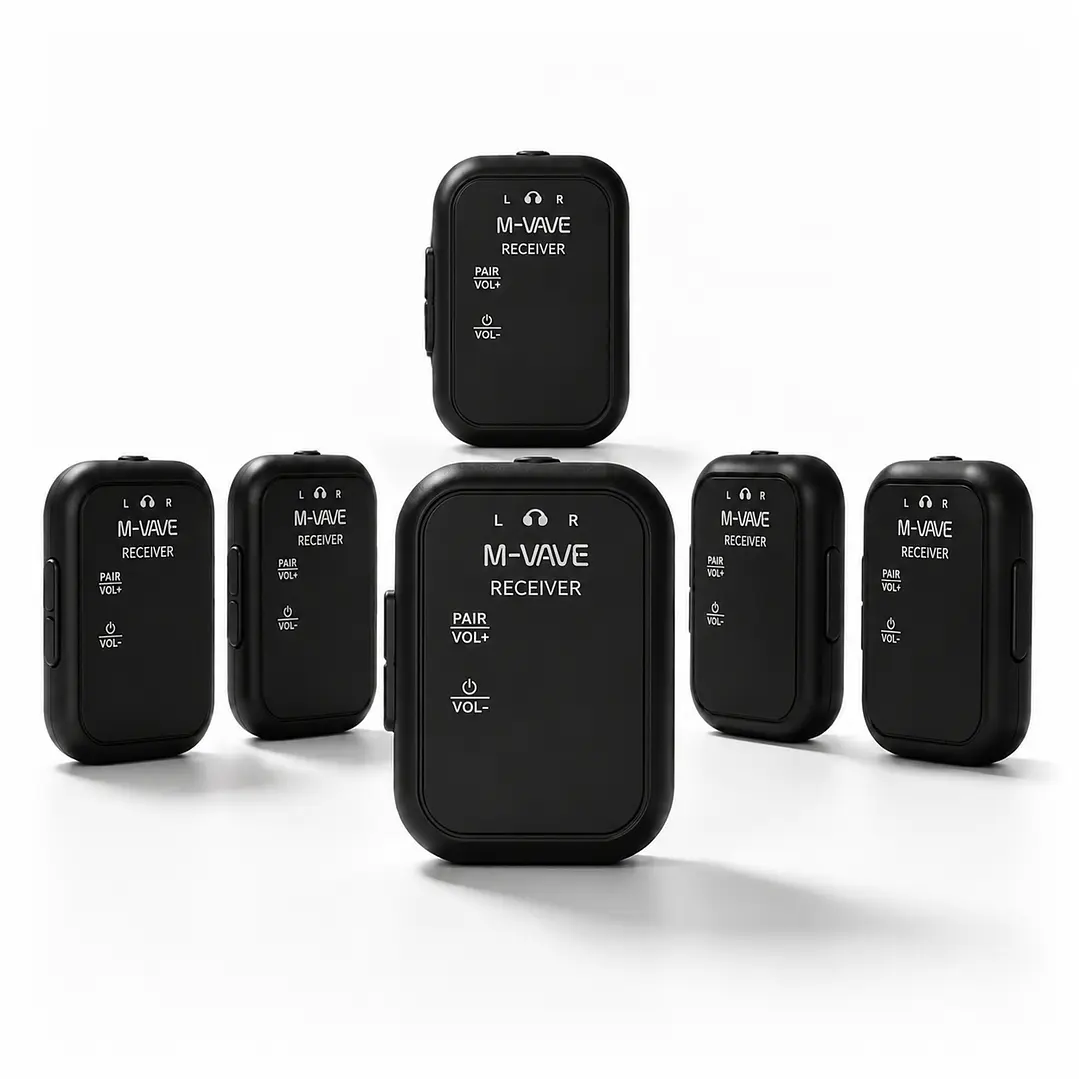 Sistema In Ear Inalámbrico M-VAVE WP-12 2.4 GHz con 6 Receptores 2