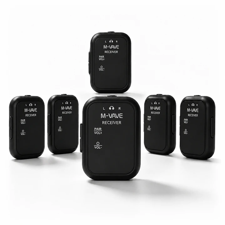 Sistema In Ear Inalámbrico M-VAVE WP-12 2.4 GHz con 6 Receptores 2