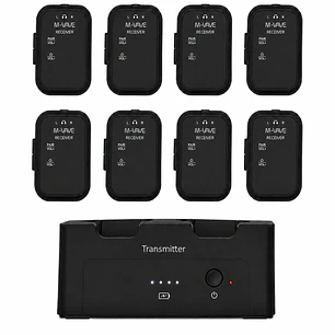 Sistema In Ear Inalámbrico M-VAVE WP-12 2.4 GHz con 8 Receptores