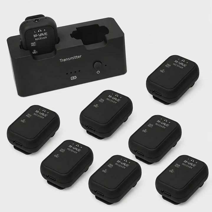 Sistema In Ear Inalámbrico M-VAVE WP-12 2.4 GHz con 8 Receptores 2