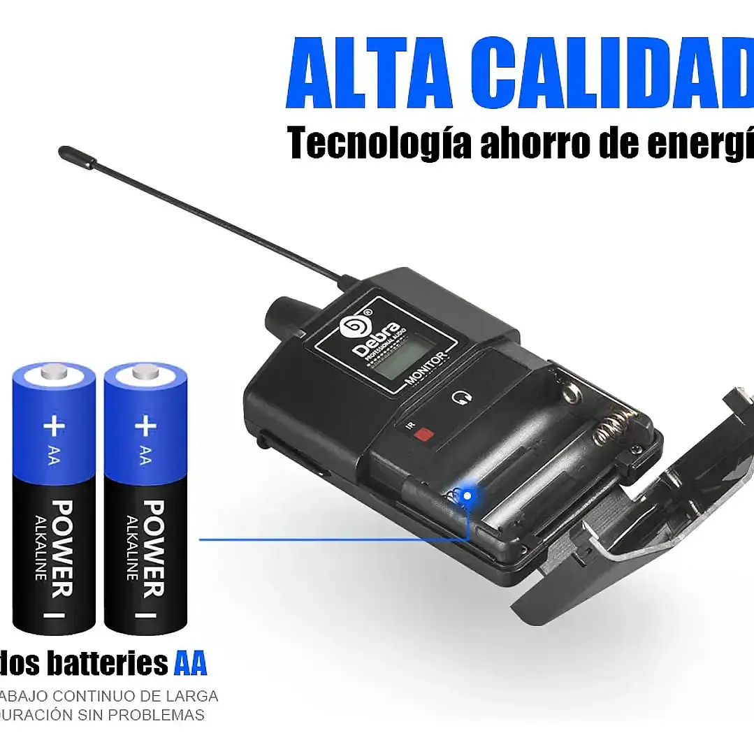 Sistema In Ear Inalámbrico DEBRA ER-202 UHF con 12 Receptores 7