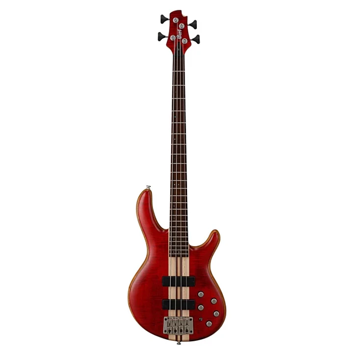 Bajo Eléctrico Cort A4 Plus FMMH OPBC 4 Cuerdas Activo Bartolini Black Cherry 1