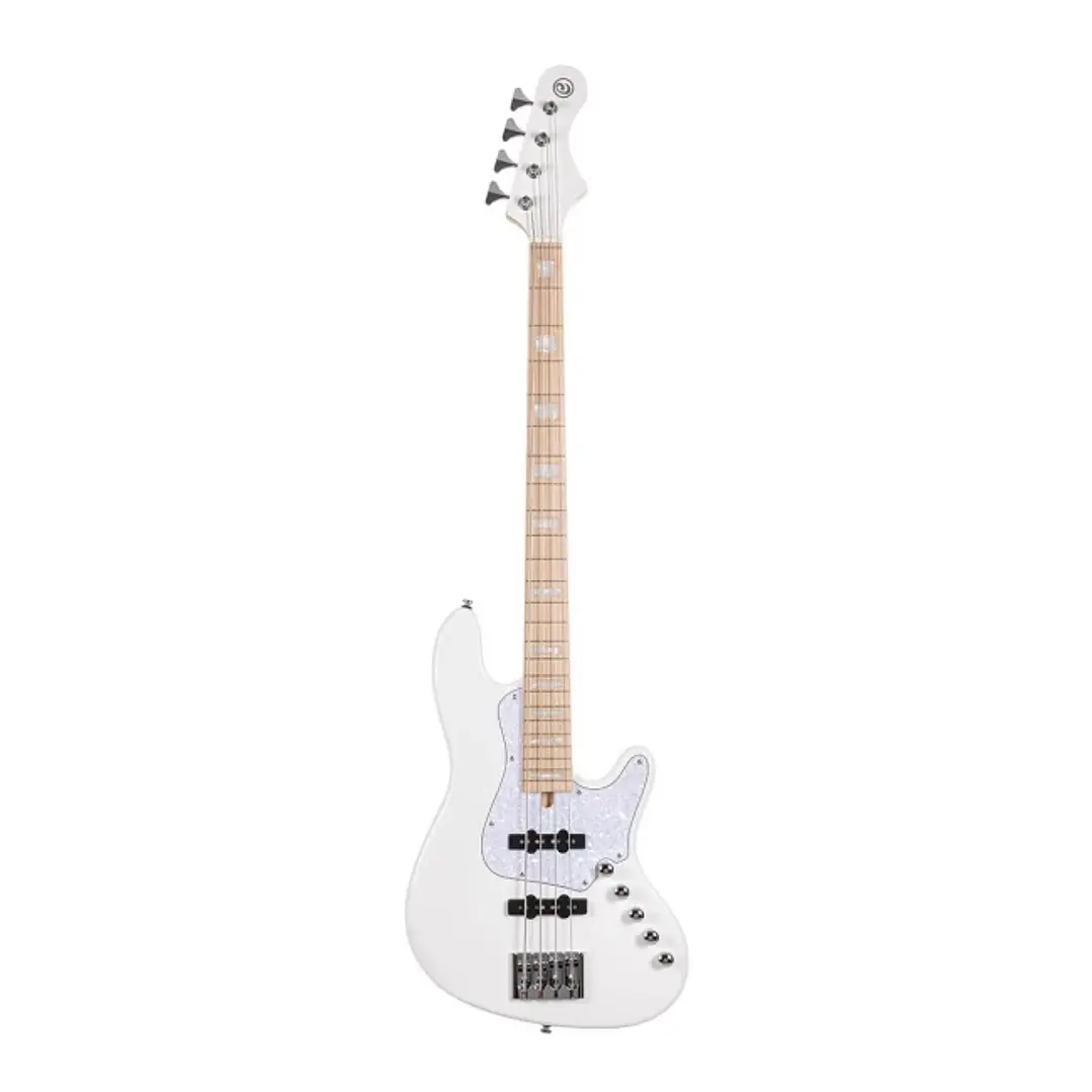 Bajo Eléctrico Cort Elrick NJS4-WHT 4 Cuerdas Activo Bartolini Jazz Bass White 1