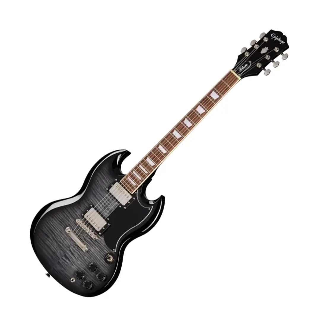 Guitarra Eléctrica Epiphone SG Tribute Plus Ebony Burst Humbucker 650R 700T 1
