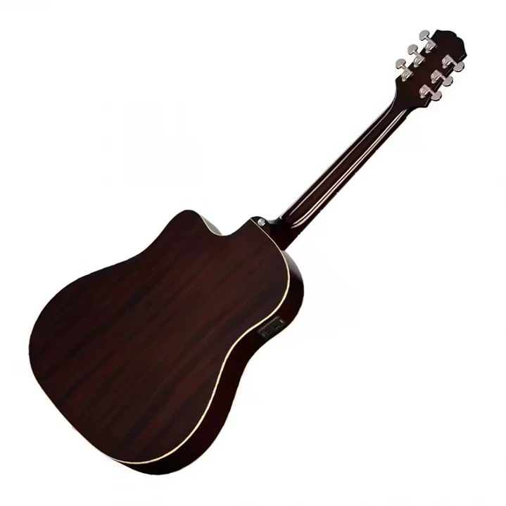 Guitarra Electroacústica Epiphone J-45 Studio EC Natural Cutaway Tapa Sólida 2