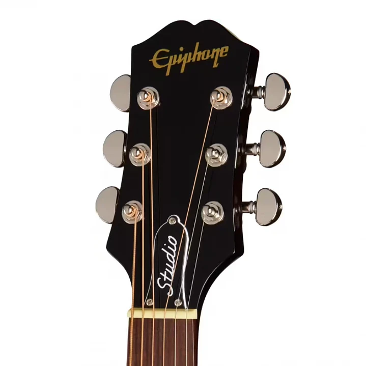 Guitarra Electroacústica Epiphone J-45 Studio EC Natural Cutaway Tapa Sólida 4
