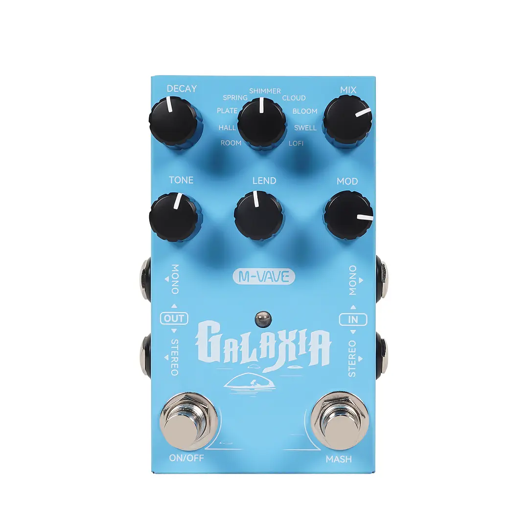 Pedal Reverb M-VAVE Galaxia Estéreo para Guitarra y Bajo – DD-Galaxia 1