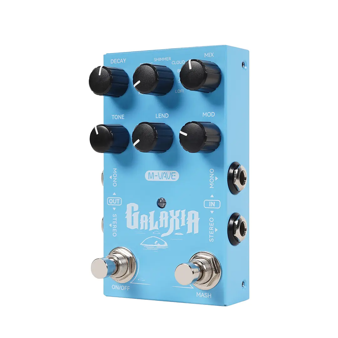 Pedal Reverb M-VAVE Galaxia Estéreo para Guitarra y Bajo – DD-Galaxia 2