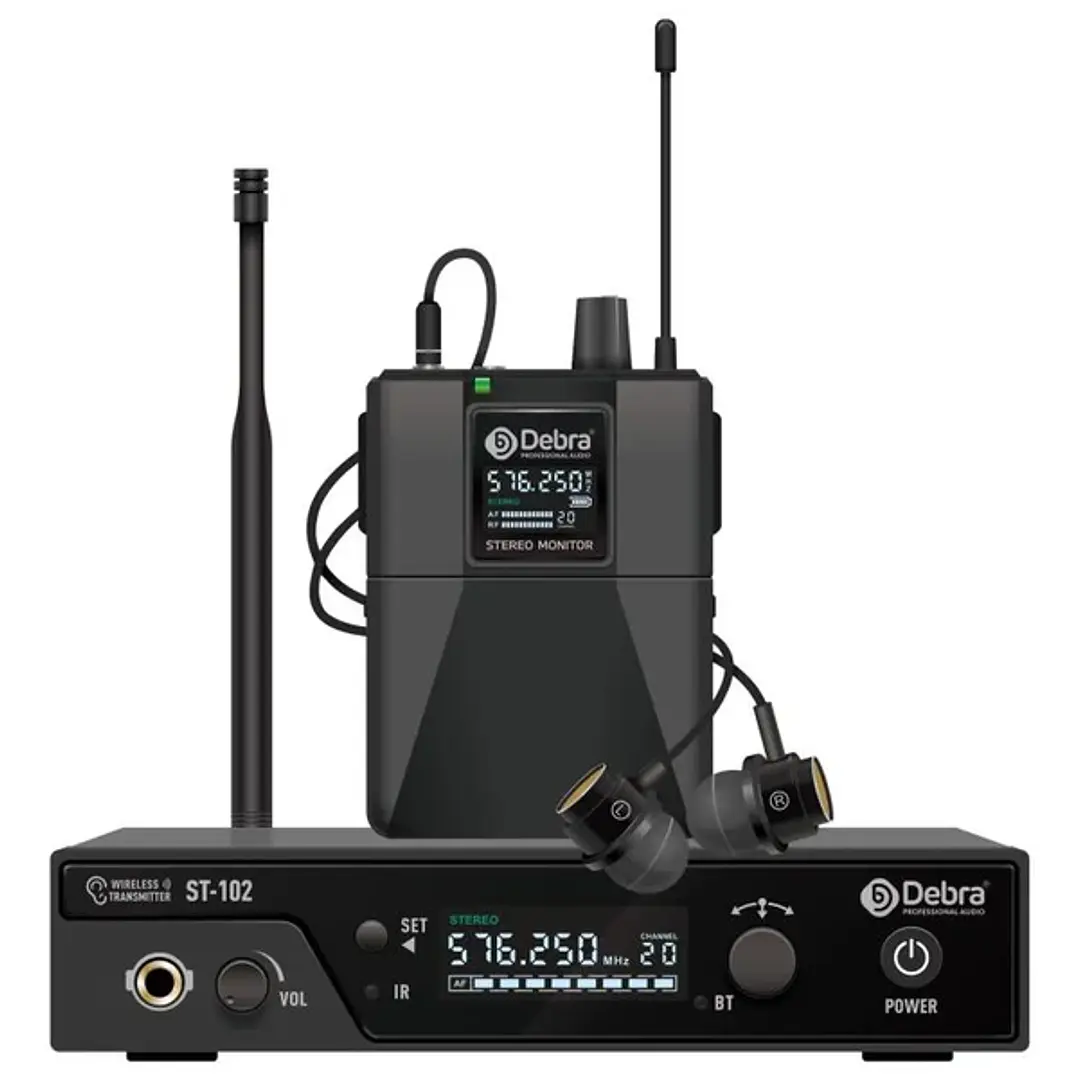Sistema In-Ear Inalámbrico Debra ST-102 UHF Estéreo Bluetooth 1