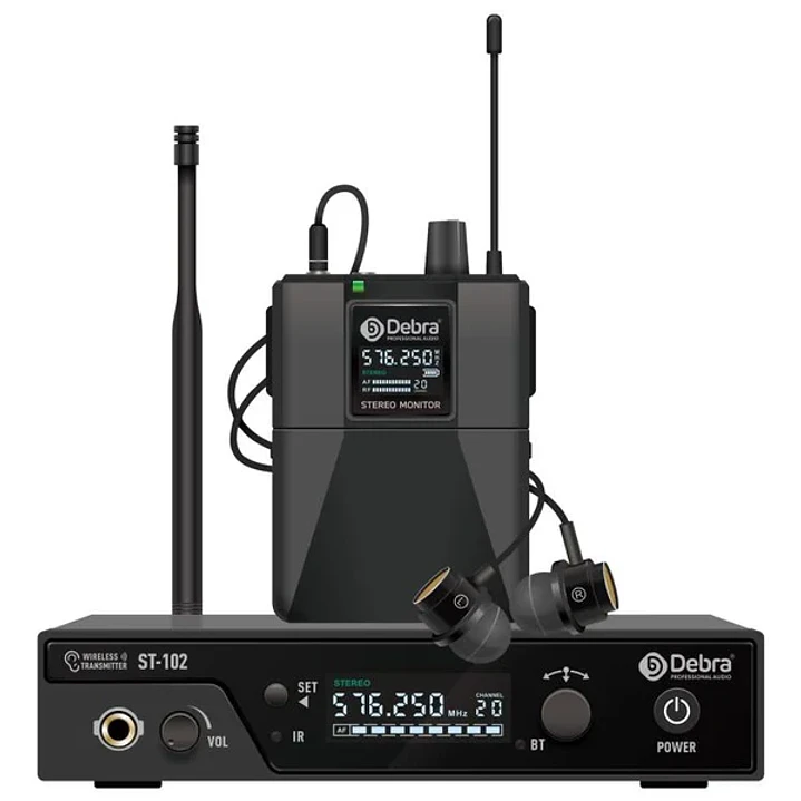 Sistema In-Ear Inalámbrico Debra ST-102 UHF Estéreo Bluetooth 1